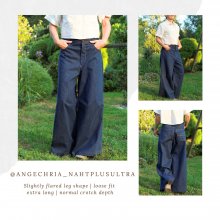 baggy jeans sewing pattern slightly shaped leg shape loose fit