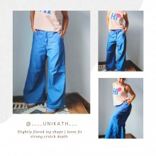 Design example for pattern of slightly flared baggy jeans