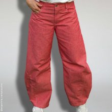 barrel-leg-mid-waist-jeans-hj04-extra-starke-bein-formung-Detailansicht Designbeispiel für Schnittmuster Barrel-Leg-Jeans HJ04 in Detailansicht