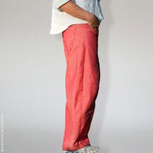 barrel-leg-mid-waist-jeans-hj04-extra-starke-bein-formung-Seitenansicht Designbeispiel für Schnittmuster Barrel-Leg-Jeans HJ04 in Seitennansicht