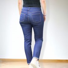 Stretch-jeans-hj01backview Design example for pattern of women's stretch jeans in back view