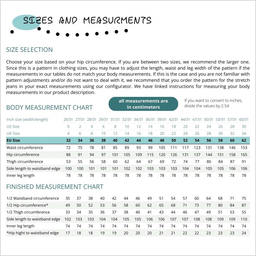 barrel-leg-mid-waist-jeans-hj04-measurements-and-sizes measuremtent chart and sizes for Barrel-Leg-Jeans HJ04