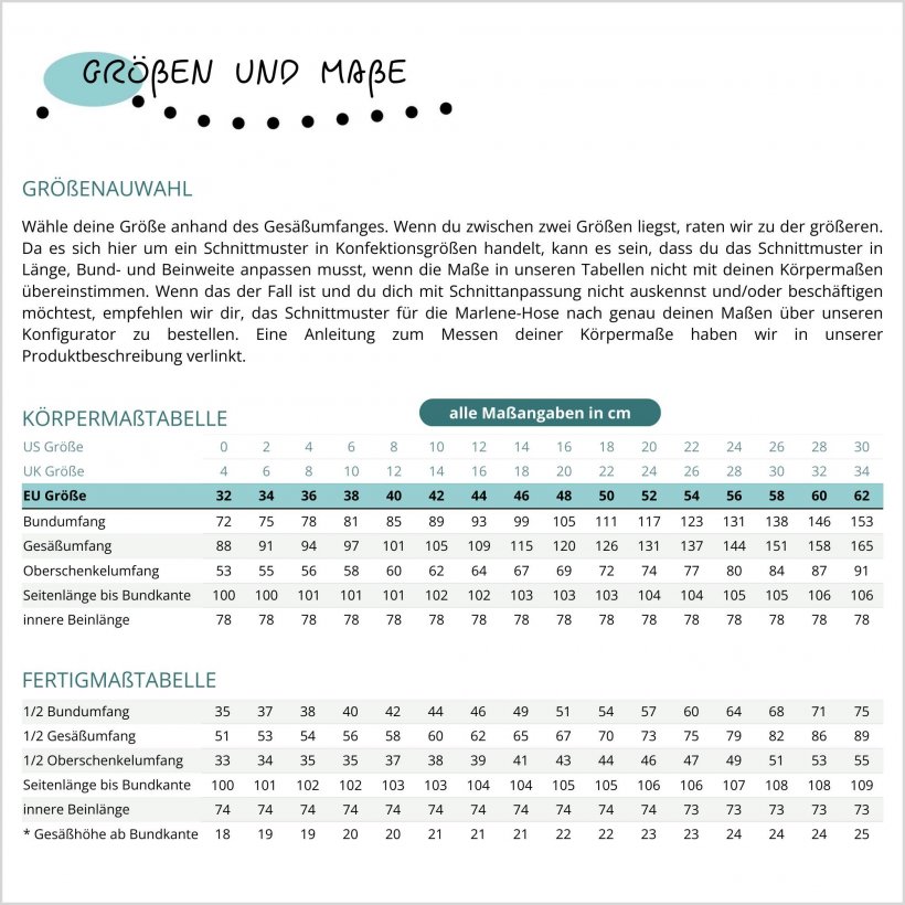 Marlene-Hose-mit-2-Bundfalten-HM02-groessen-und-masse Fertig- und Körpermaßtabelle der Marlene Hose HM02