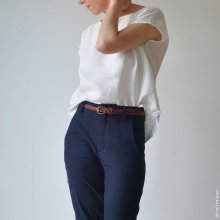 Frauen-Chino-hC01-high-waist-schmal-Detailansicht