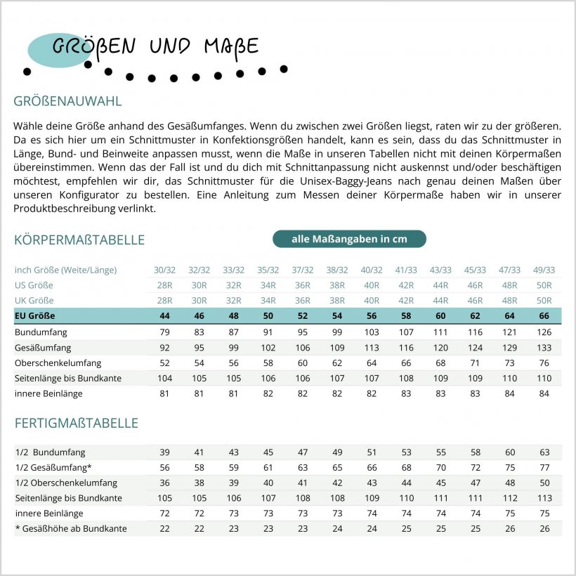 maenner-baggy jeans-hj08-extra-legere-passform-groessen-und-masse