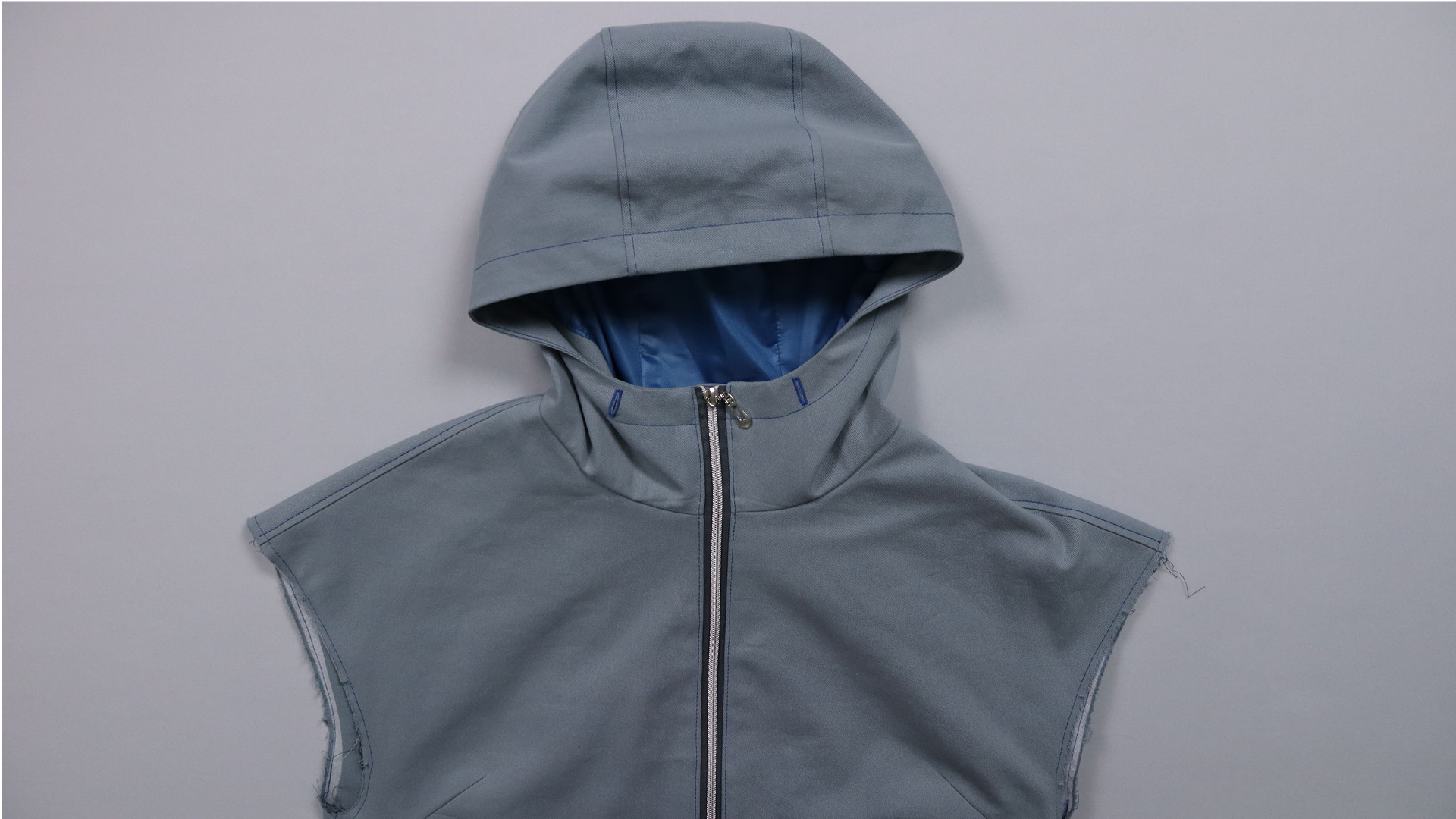 Parka mit Kapuze nähen - abgesteppte Kapuze