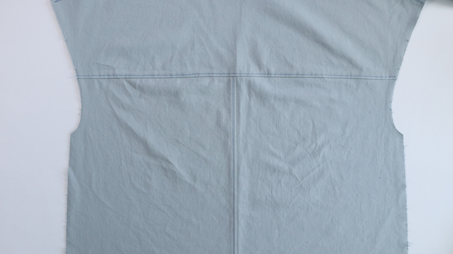 Jacke mit Kapuze nähen - übersteppte Passe