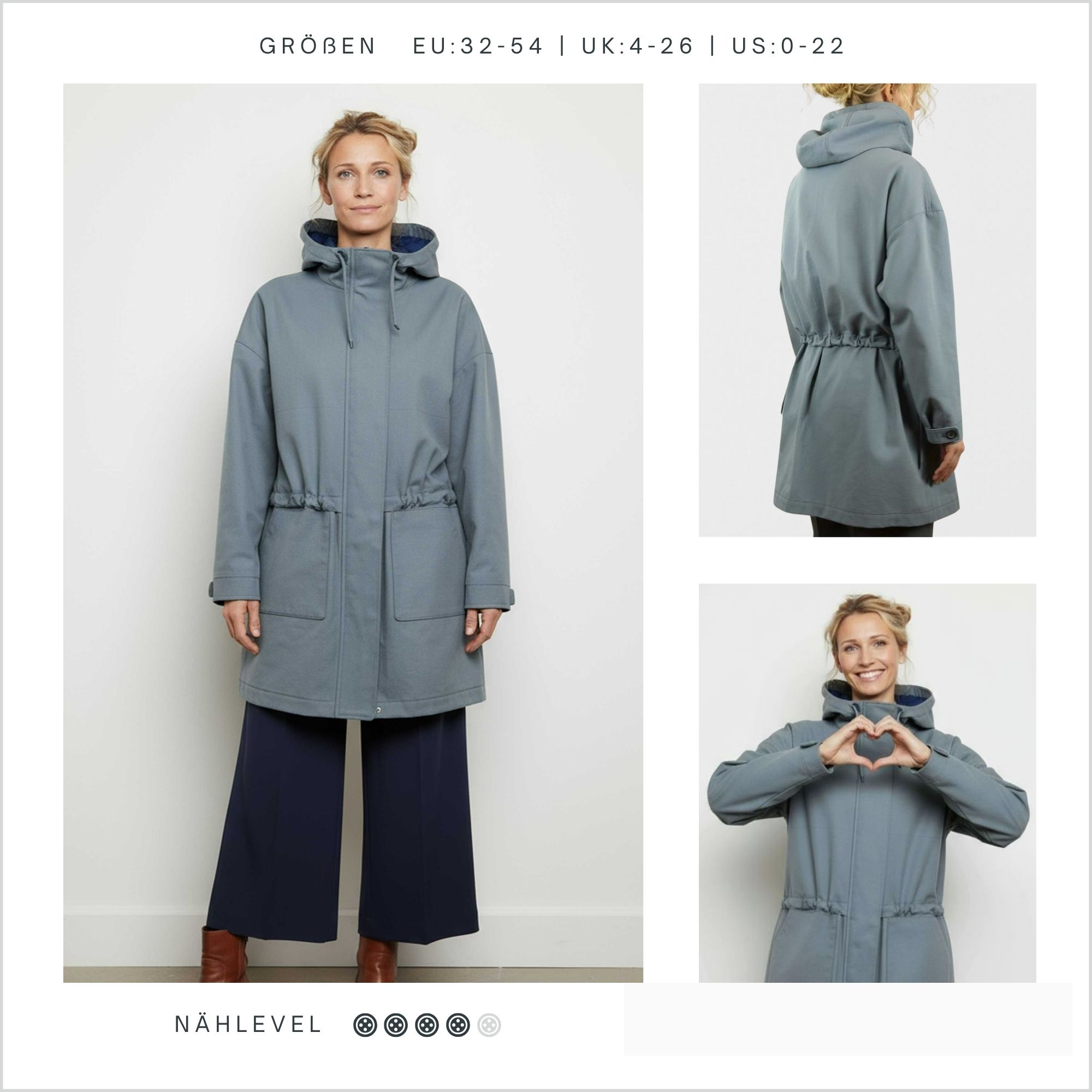 Schnittmuster-Parka-mit-Kapuze-JM02-Uebersicht Parka mit Kapuze - Titelbild