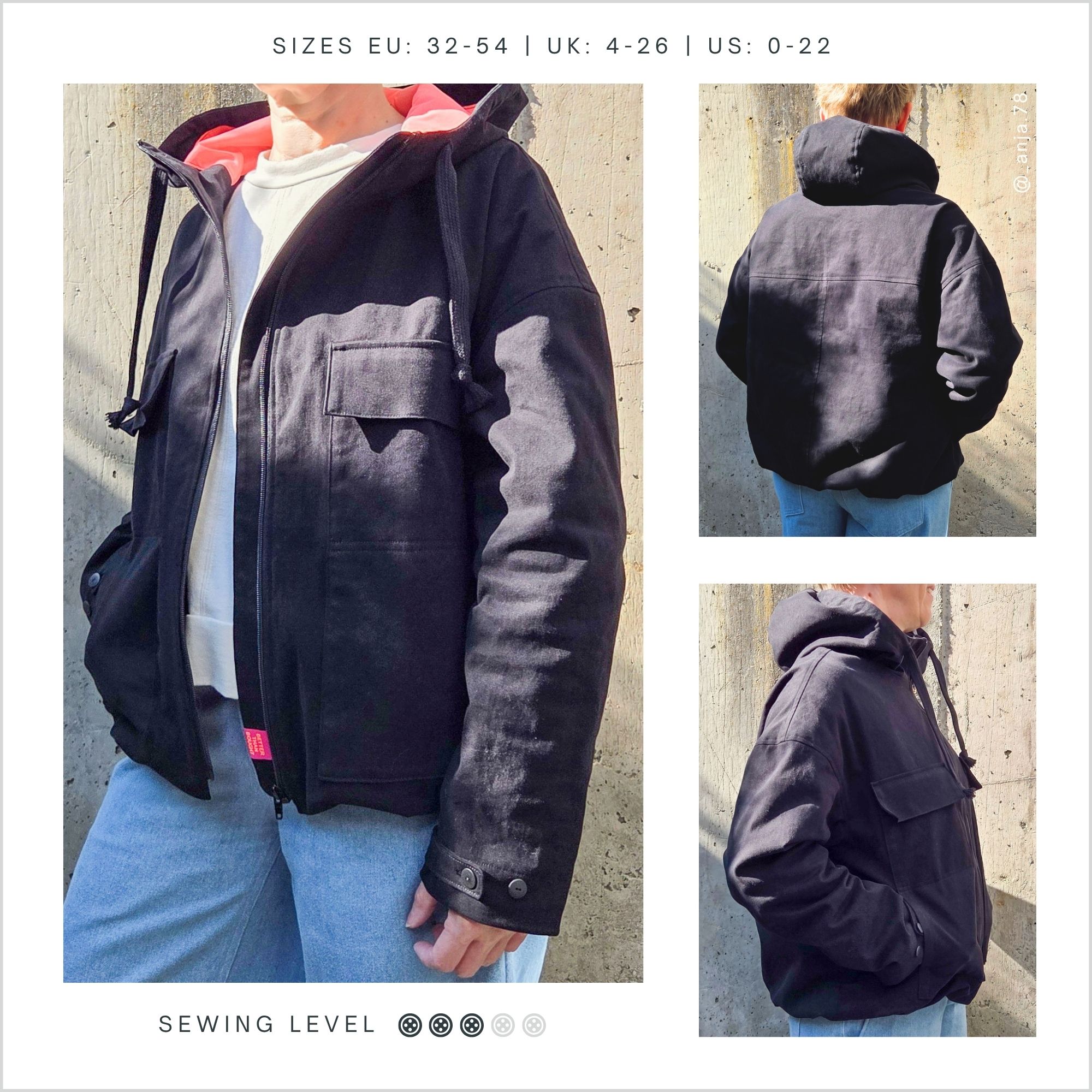 Jacket with hood - cover picture of the instructions