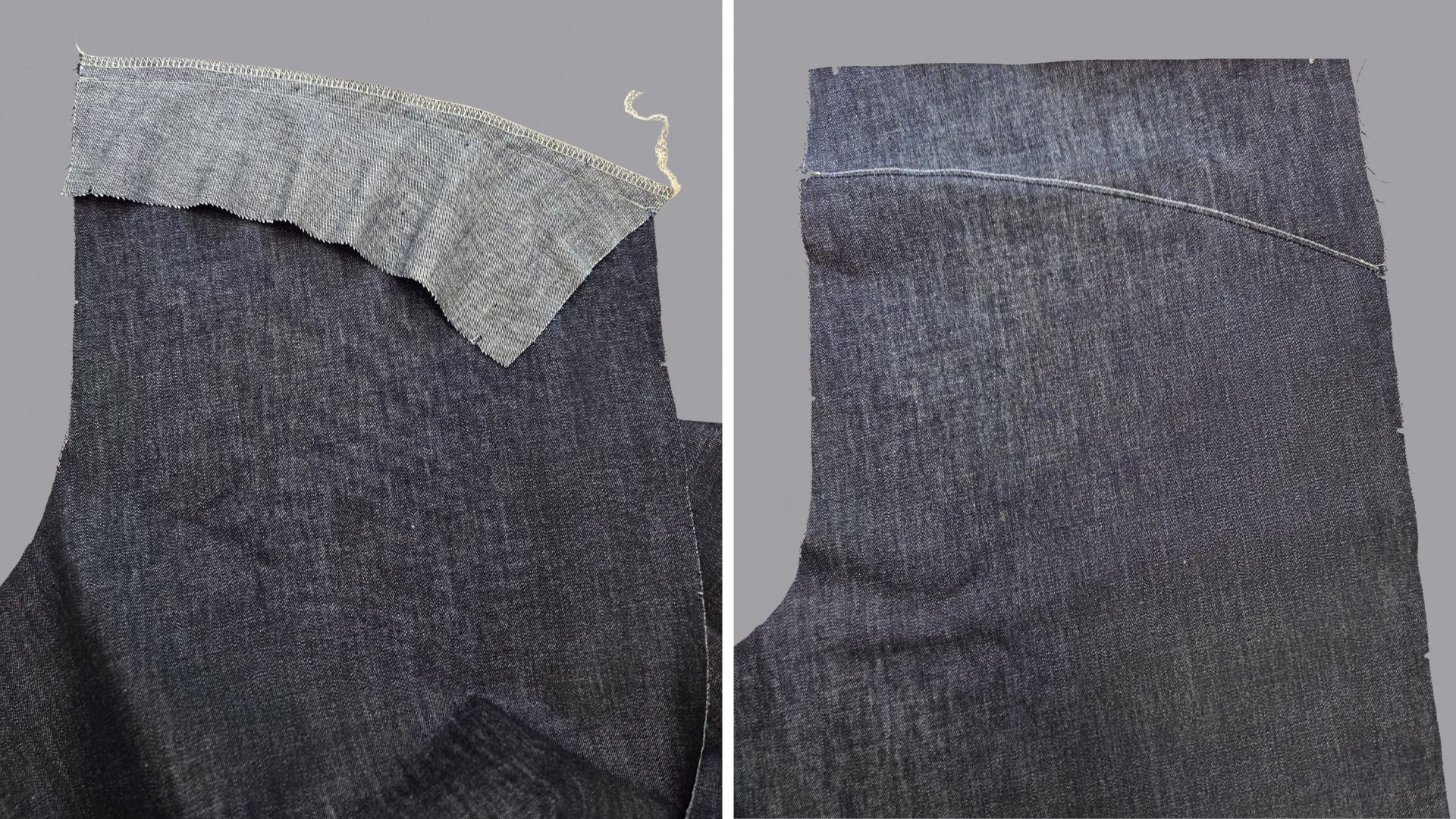 Das Bild zeigt Annähen, Versäubern und Absteppen des Sattels.