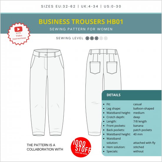Configuration business trousers HB01