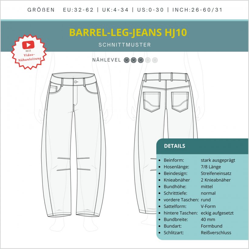 barrel-leg-mid-waist-jeans-hj10-mit-Seilichem-streifeneinsatz-schnittmuster-details Barrelleg HJ10-Skizze
