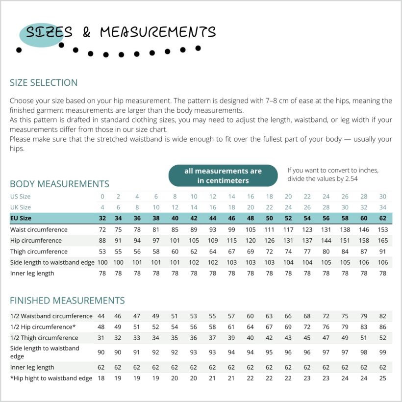 HE02-Easy-Barrel-Leg-Trousers-Sizes-and-Measurements Körper und Fertig- Maßtabelle für Easy Barrel leg Hose HE02