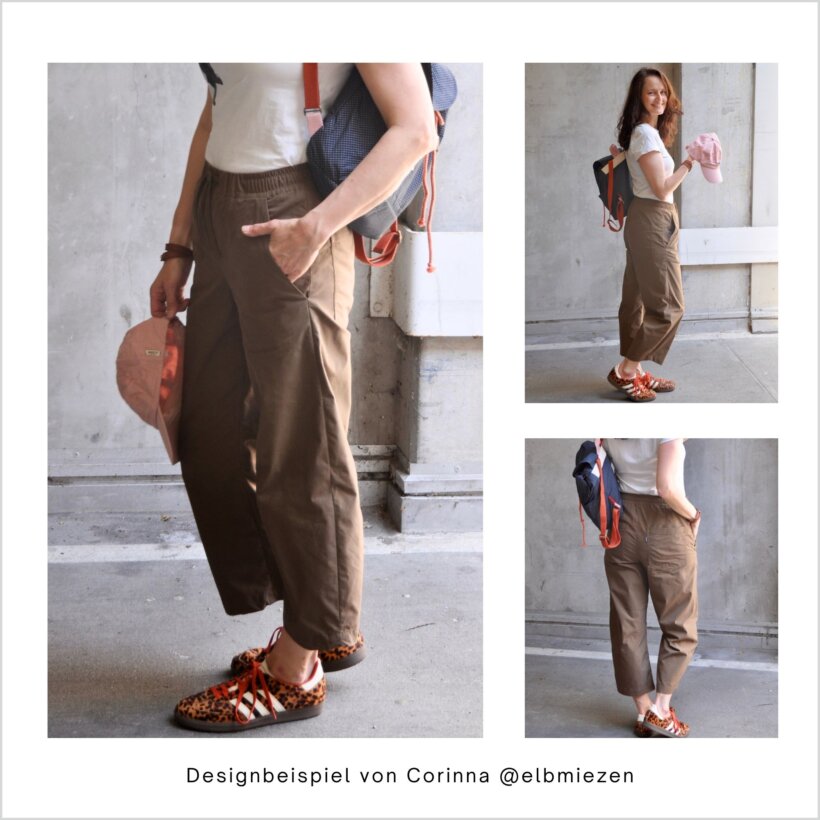 HE02-Easy-barrel-leg-hose-Designbeispiel-Corinna Easy-Barrel-Leg HE02 mit Gummibund, genäht von Corinna