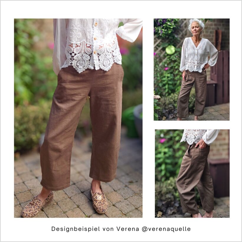 HE02-Easy-barrel-leg-hose-Designbeispiel-von-Verena-genaeht Easy-Barrel-Leg hose HE02 mit Gummibund, genäht von Verana