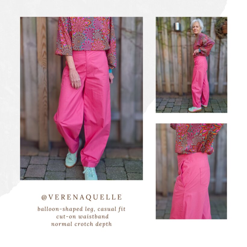 business-trouser-sewing-pattern-balloon-leg-relaxed-fit-sewn-by-verena Design example of the business trousers with a balloon-leg silhouette, sewn by Verena.