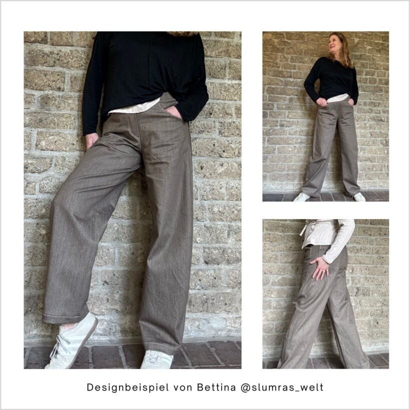 HE02-Easy-barrel-leg-hose-Designbeispiel-Bettina HE03-Easy-barrel-leg-hose Designbeispiel, genäht von Bettina