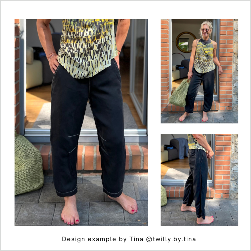 HE02-Easy-barrel-leg-trousers-Designexample-sewn-by-tina-in-back Design example HE02-Easy-barrel-leg-trousers sewn by Tina in black